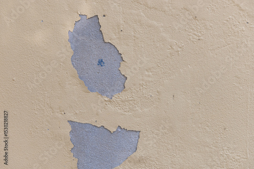 Tablou pe pânză Peeling Beige Wall Paint with Cracks and Texture.