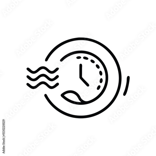 Time ripple dimensional portal icon vector illustration