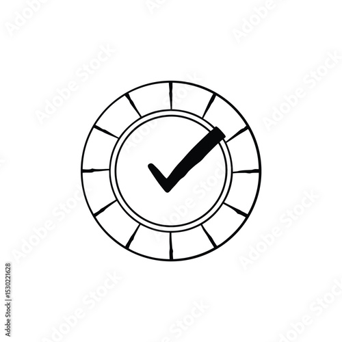 Minimal daily habit tracking icon vector illustration