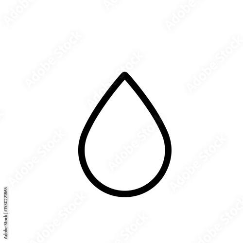 Simple Outline Isolated Water Drop Liquid Shape Graphic Icon