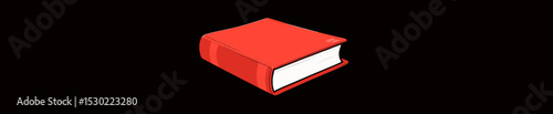 Red Book on Black Background