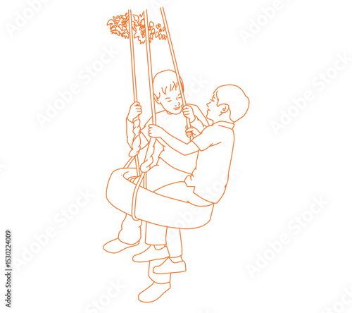 Young Boys Swinging Young Boys Swinging