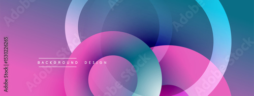 Photos Abstract circles overlap, creating vibrant gradients