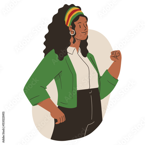 Juneteenth Woman with Raised Fist