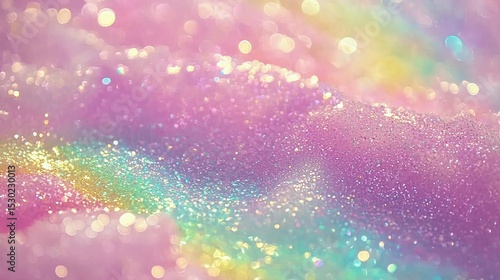 Sparkling Texture with Rainbow Hues Abstract Glitter Background