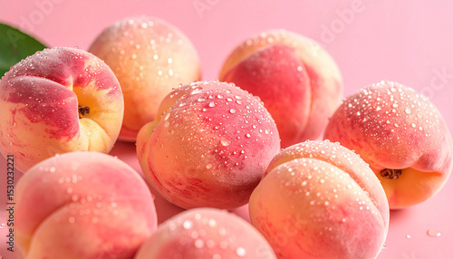 フレッシュでジューシーな桃の背景