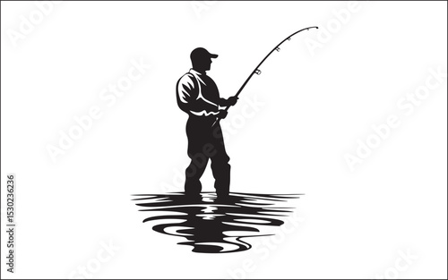 business man fishing