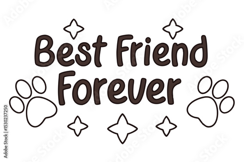 Cute cartoon best friend forever design