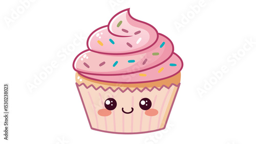 Cute Cupcake Logo – Transparent Background