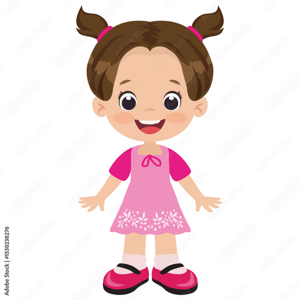 Cute girl face vector cartoon illustration Cute girl face vector cartoon illustration