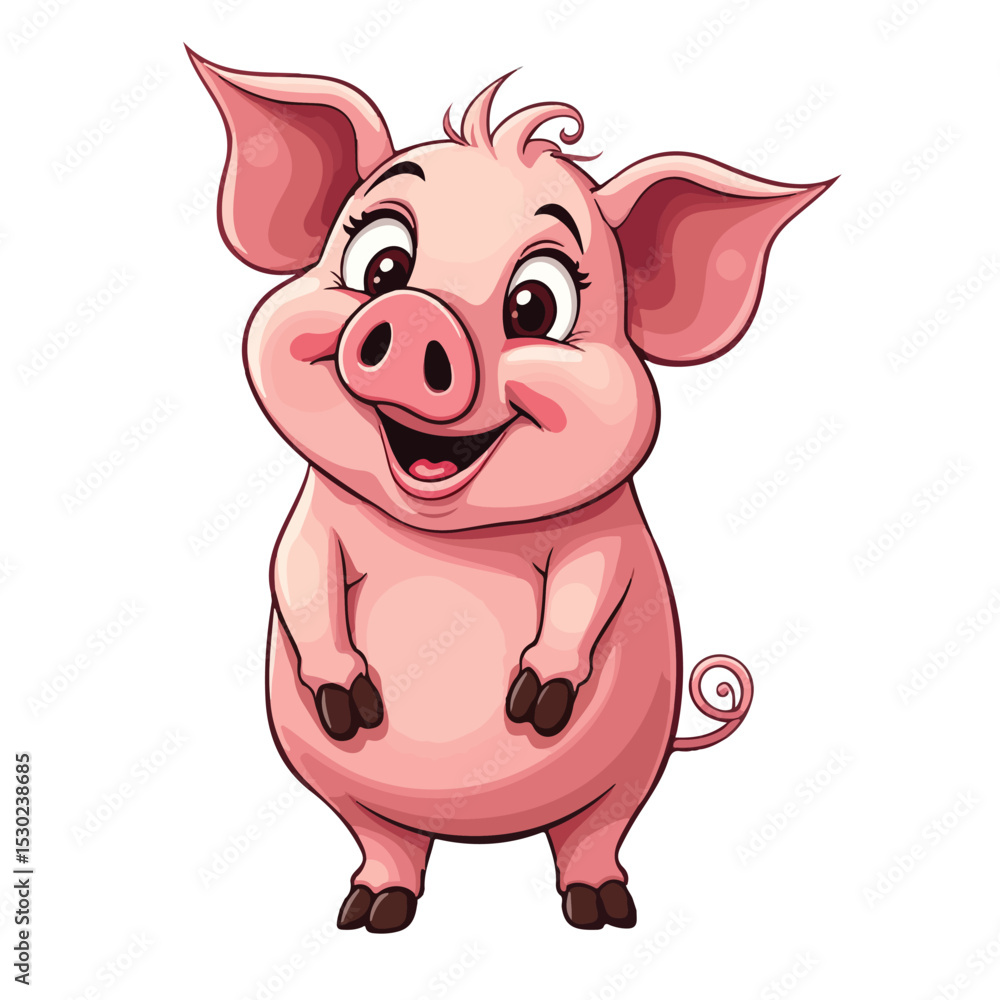 Hand drawn cartoon pig vector illustration
Hand drawn cartoon pig vector illustration
