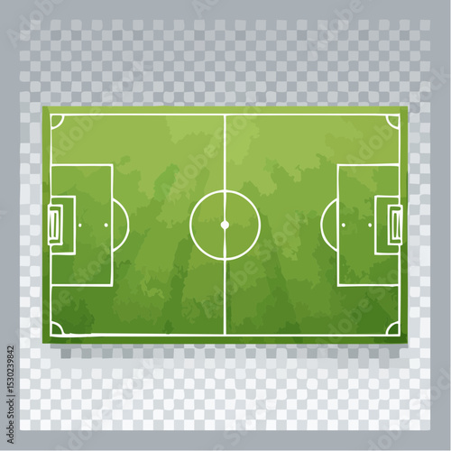上から見たサッカー場のベクター画像