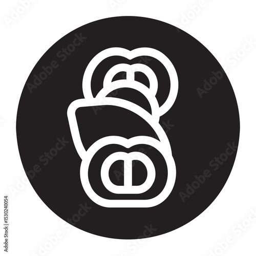 caprese glyph icon