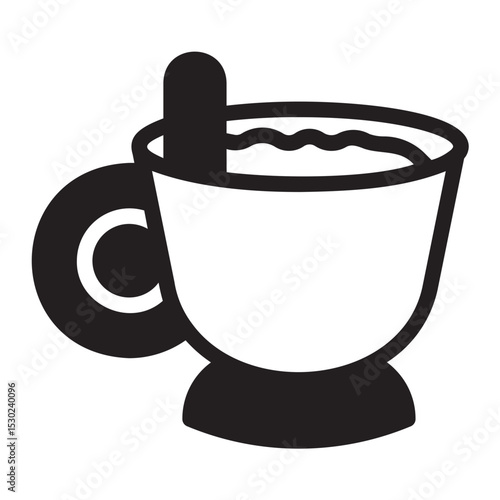 latte macchiato glyph icon