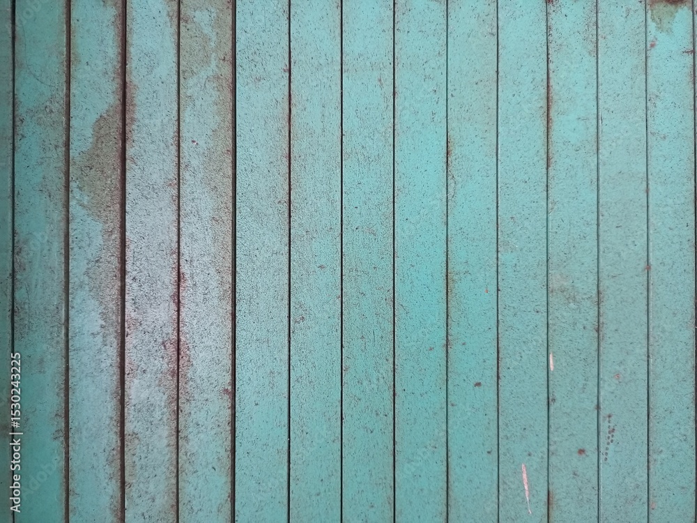 Naklejka premium Weathered Green Wooden Planks Background