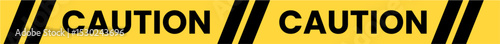 Blurred Caution Signage: Yellow and Black Stripes