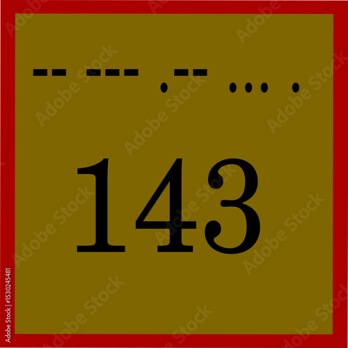 Canvas-taulu Morse (in Morse code) & 143 (I love you in Morse code)