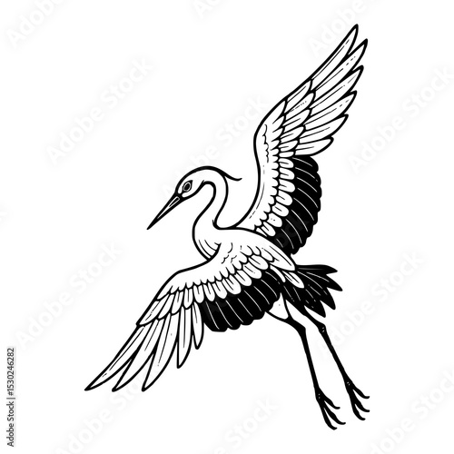 elegant Japanese crane design