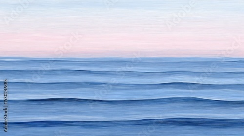 Ocean Water with Pastel Sky Horizon