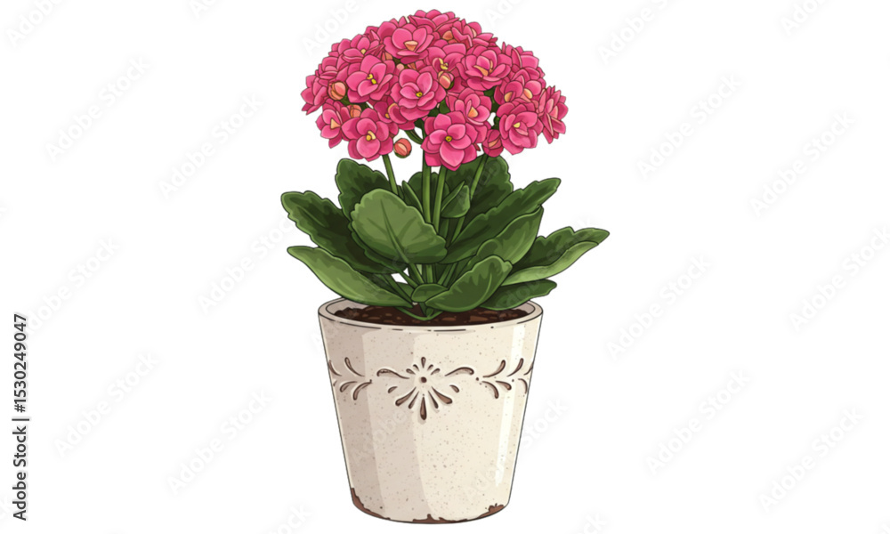 Obraz premium pink carnation in pot