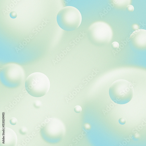 Wallpaper Mural Abstract 3D Bubble Background – Soft Colors Gradient with Floating Spheres Torontodigital.ca