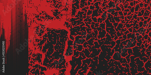 Vector red and black background with sporty brush motif modern arts grunge