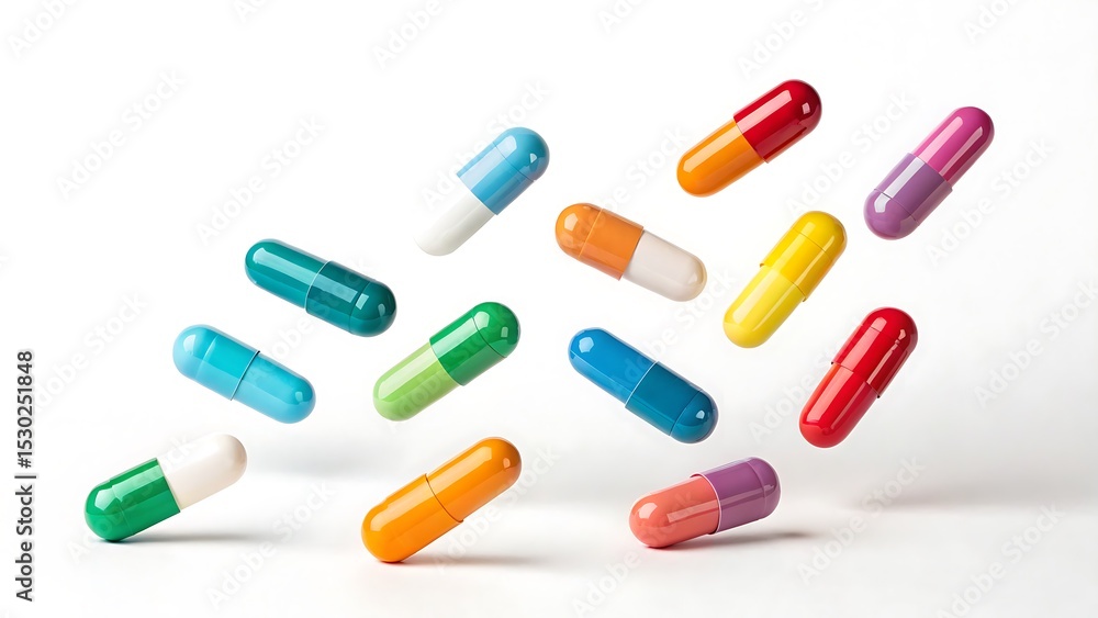 Vibrant Capsules: A Colorful Pharmacy Visual AI generated Vibrant Capsules: A Colorful Pharmacy Visual AI generated