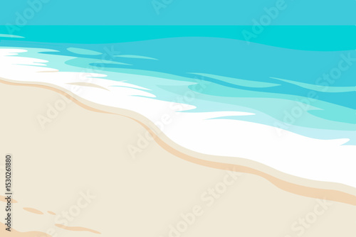 Close up of white sand beach for background and texture vector illustration