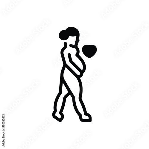 Black solid icon for gestation