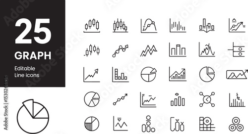 Graphs and Charts Line Editable Icons set. Vector illustration in modern thin line style of business infographic related icons (2)_traced
