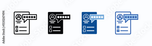 Portfolio icon sheet multiple style collection isolated vector