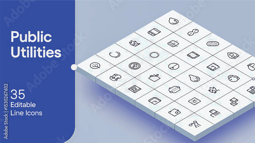 Public utilities Line Editable Icons set. Vector illustration in modern thin line style of house maintenance related icons (4)_traced