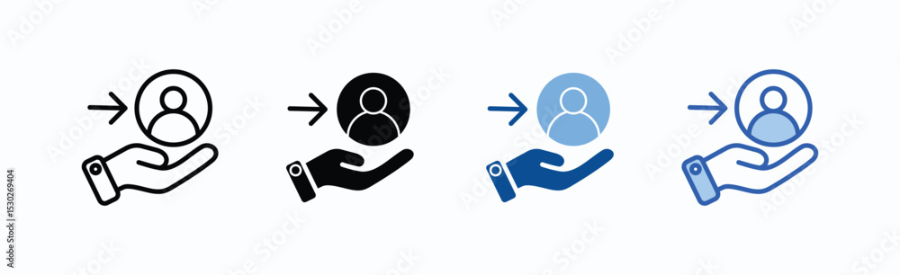 Support icon sheet multiple style collection isolated vector Support icon sheet multiple style collection isolated vector