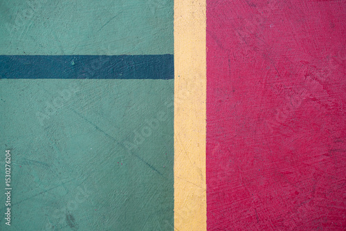 Colorful Painted Sports Court Floor Background
