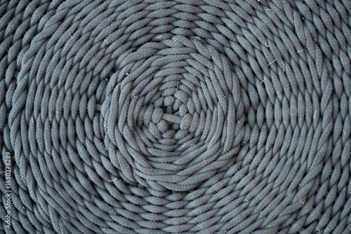 Dark Grey Braided Rope Woven Texture