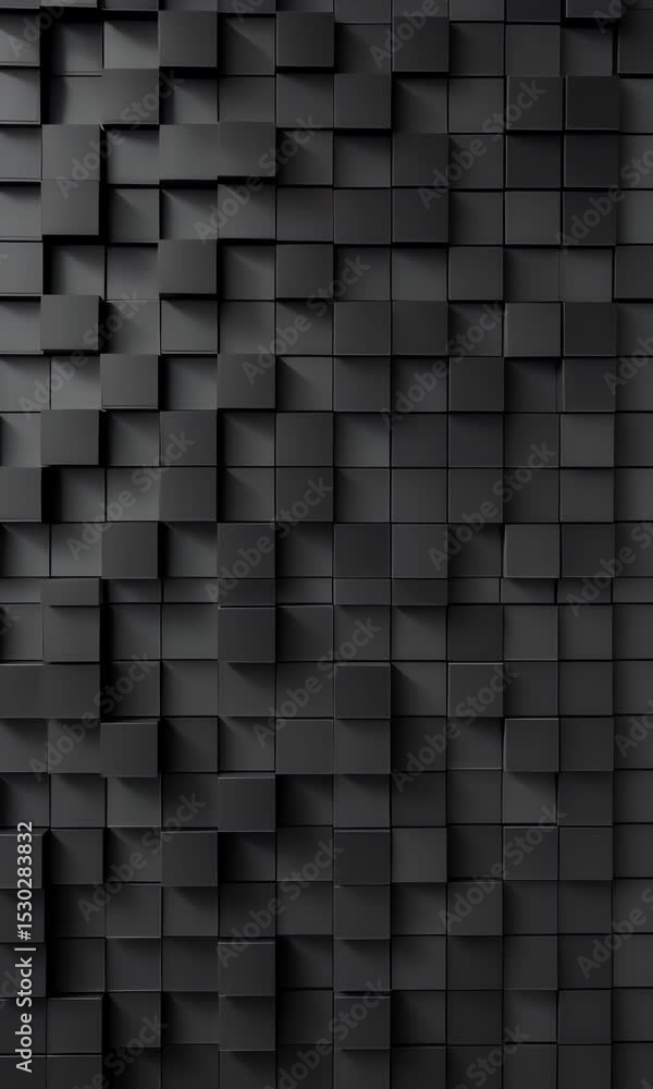 Abstract Black Cubes Background Dark Geometric Texture Modern 3D Render Abstract Black Cubes Background Dark Geometric Texture Modern 3D Render