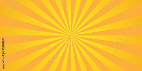 Abstract orang and red background with rays retro starburst abstract. Sunburst background vector illustration pattern beam rays. Spiral radial striped backdrop design.	