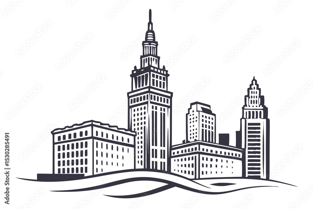 Fototapeta premium sketch of the city