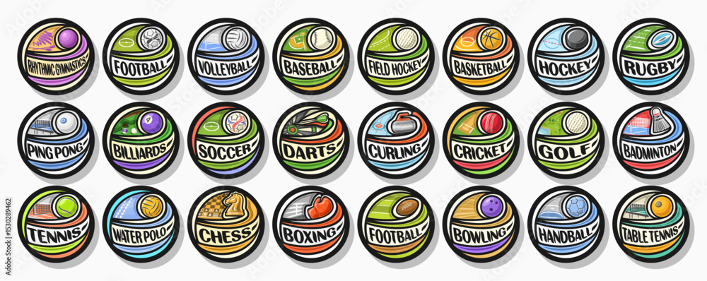 Fototapeta premium Vector Sport Logos Set