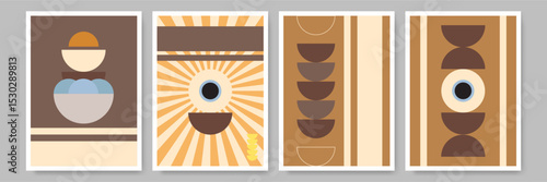 Warm Color Vibe Bohemian Wall Poster Design