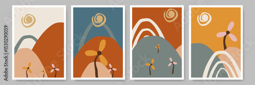 Warm Color Vibe Bohemian Wall Poster Design