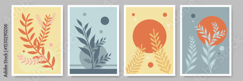 Simple Shapes Warm Bohemian Poster Design