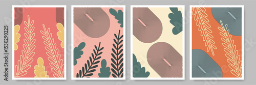 Simple Shapes Warm Bohemian Poster Design