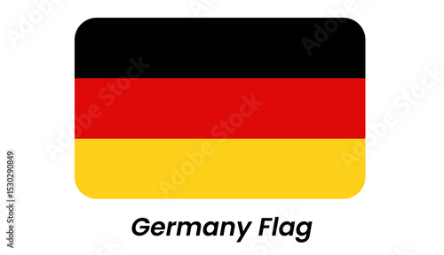 German Tricolor: Black, Red, Gold Horizontal Stripes