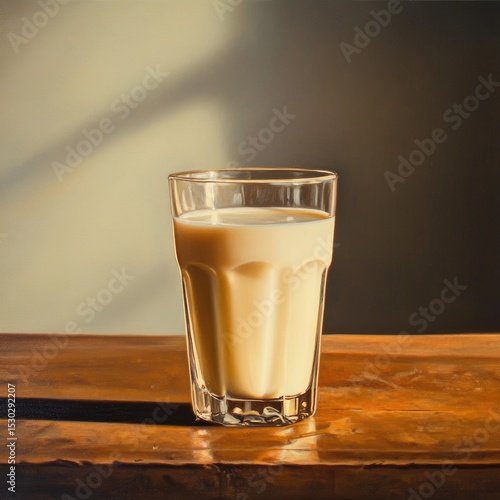 A glass of milk bathed in sunlight (1)