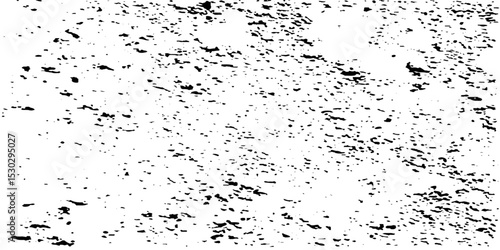 Distress urban overlay spotted concrete grain surface grainy noise rust wall grunge black splatter and white background. damaged chalk crack rough ink wall texture.	
