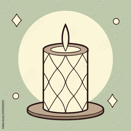 Luminous tundra street art grit candle holder design