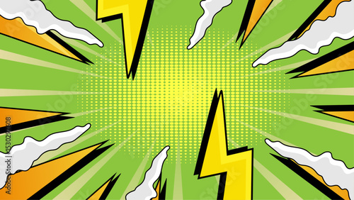 Colorful Retro Comic Style Background Template