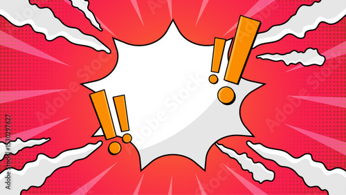 Colorful Retro Comic Style Background Template