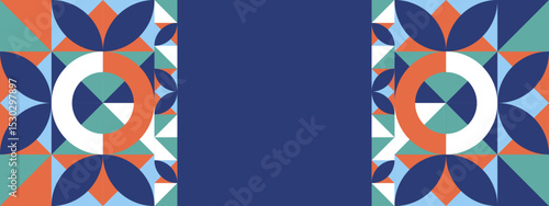 Geometric Mosaic Vector Banner Design Art